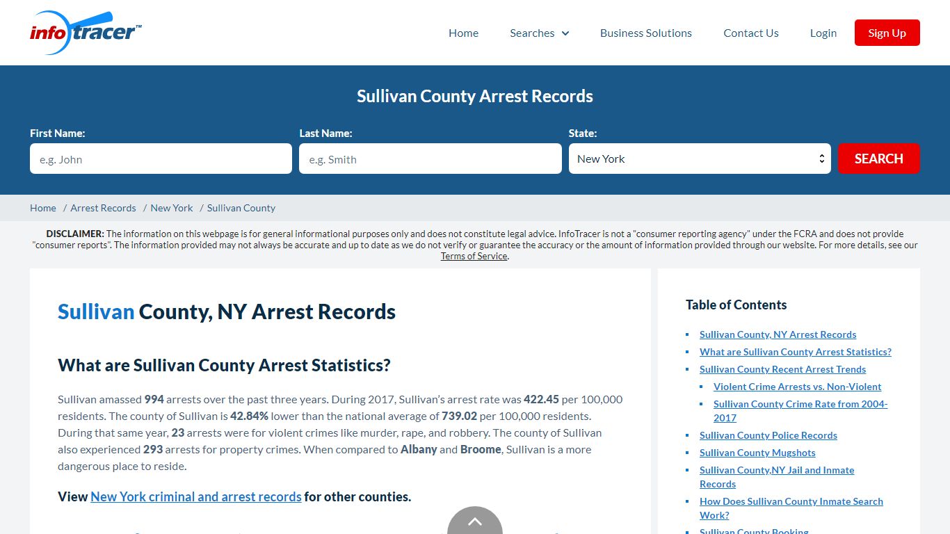 Sullivan County, NY Arrests, Mugshots & Jail Records - InfoTracer